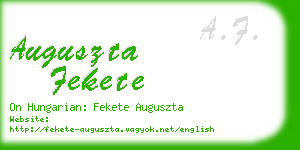 auguszta fekete business card